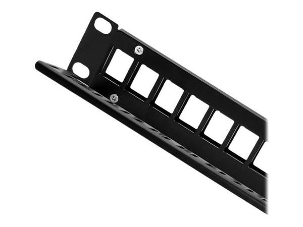 Qoltec - Patch-panel - svart - 24 portar