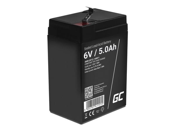 Green Cell - UPS-batteri - 1 x batteri - Sealed Lead Acid (SLA) - 5 Ah - svart