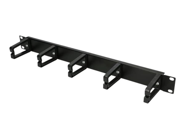 Extralink - Panel för kabelhantering - rackmontering - svart - 1U - 19"