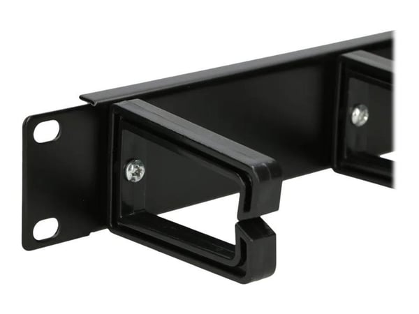 Extralink - Panel för kabelhantering - rackmontering - svart - 1U - 19"