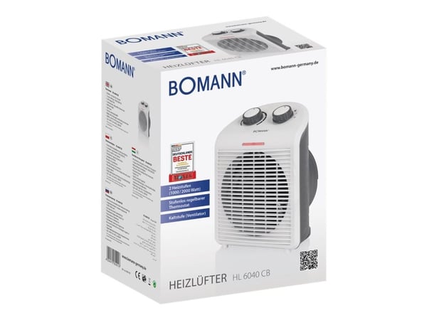Bomann HL 6040 CB - Varmevifte - frittstående - 2000 W - hvit