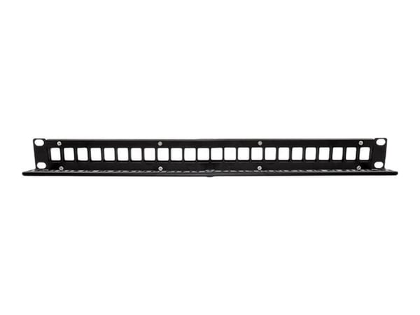 Qoltec - Patch-panel - svart - 24 portar