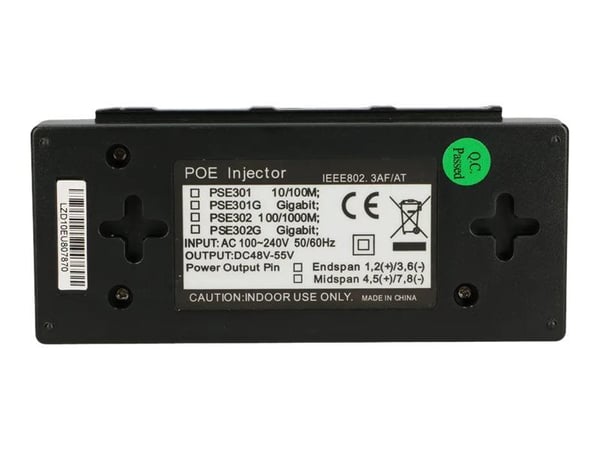 Extralink POE-48-48W - Strøminjektor - AC 100-240 V - 48 watt - utgangskontakter: 1