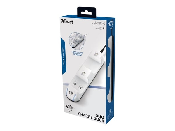 Trust GXT 251 Dobbel ladestasjon for PS5-kontrollere (24173)