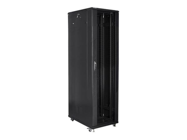Lanberg - Rack skap - med 4 kjølevifter - 230 V - svart, RAL 9004 - 47U - 19"