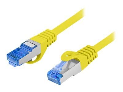 Lanberg - Koblingskabel - RJ-45 (hann) til RJ-45 (hann) - SFTP - CAT 6a - formstøpt, uten hindringer, flertrådet - gul, RAL 1016
