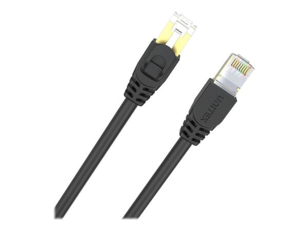 Unitek - Koblingskabel - RJ-45 (hann) til RJ-45 (hann) - 6.8 mm - skjermet, beskyttet tvunnet parkabel (STTP) - CAT 7 - uten hindringer - svart