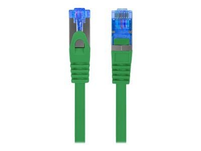 Lanberg - Koblingskabel - RJ-45 (hann) til RJ-45 (hann) - S/FTP - CAT 6a - formstøpt, uten hindringer - grønn, RAL 6024