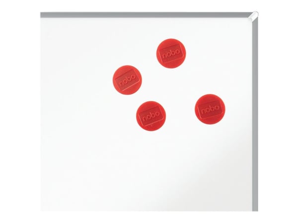 Nobo - Magnet - 3 cm diameter - rød (en pakke 4) - for P/N: 1900925, 1900933, 1900940, 1901567, QB05742C, QBPE1812, QBPE9060, QMMP150