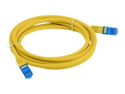 Lanberg - Koblingskabel - RJ-45 (hann) til RJ-45 (hann) - SFTP - CAT 6a - formstøpt, uten hindringer, flertrådet - gul, RAL 1016