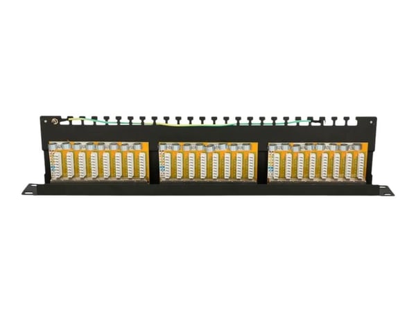 Extralink V2 - Liitäntäpaneeli - jalustalle asennettava - CAT 6 - STP - RJ-45 X 24 - 1U - 19"