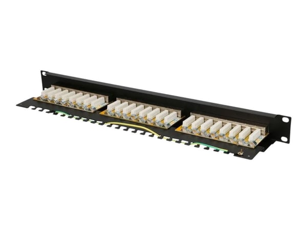 Extralink V2 - Liitäntäpaneeli - jalustalle asennettava - CAT 6 - STP - RJ-45 X 24 - 1U - 19"
