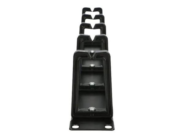 Extralink - Panel för kabelhantering - rackmontering - svart - 1U - 19"
