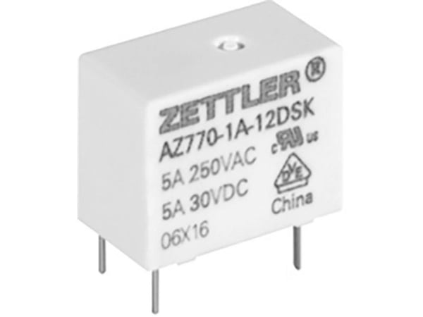 Zettler Electronics AZ770-1C-24DEK printrelé 24 V/DC 5 A, 1 vekselkontakt, 1 stk.