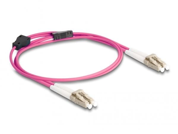Delock - Nettverkskabel - LC multimodus (hann) til LC multimodus (hann) - 1 m - 3 mm - fiberoptisk - dupleks - 50 / 125 mikroner - OM4 - halogenfri...