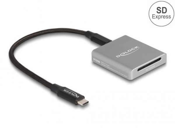 DeLOCK 91006, SD, Harmaa, 10000 Mbit/s, Alumiini, 41 mm, 45 mm