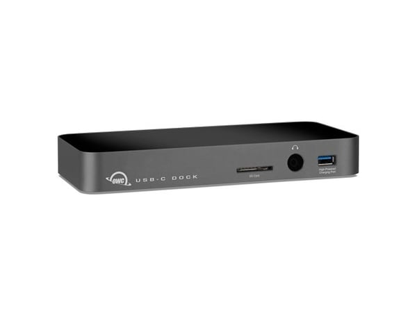 OWC OWCTCDK10PMDSG, Ledningsført, USB 3.2 Gen 1 (3.1 Gen 1) Type-C, 3,5 mm, 10,100,1000 Mbit/s, Sort, SD,SDHC,SDXC