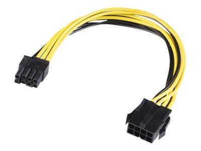 Akasa - Strømadapter - 8-pins EPS12V (hunn) til 8-pins PCIe-strøm (6+2) (hann) - 20 cm