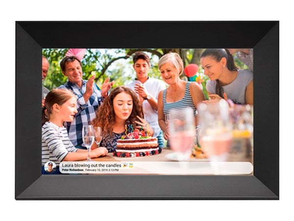 DENVER FRAMEO PFF-1063BLACK - Digital fotoramme - 16 GB - 10.1" - 1920 x 1080 - svart