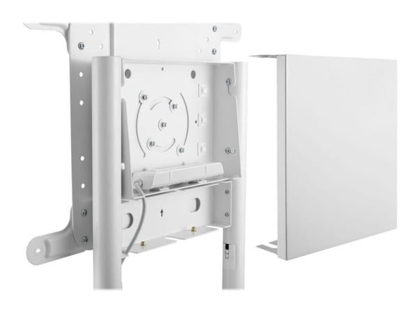 VivoLink Mobile stand - Vogn - Tyverisikker - for LCD TV / kurvet LCD TV - tungklassestål - hvit - skjermstørrelse: 37"-70"