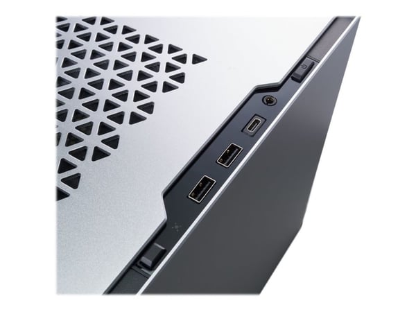 SilverStone SUGO SG15S - Kube - Mini-DTX - ingen strømforsyning (ATX / PS/2) - sølv - USB/lyd