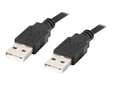 Lanberg - USB-kabel - USB (hann) til USB (hann) - USB 2.0 - 1 m - svart