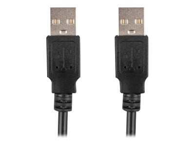 Lanberg - USB-kabel - USB (hann) til USB (hann) - USB 2.0 - 50 cm - svart