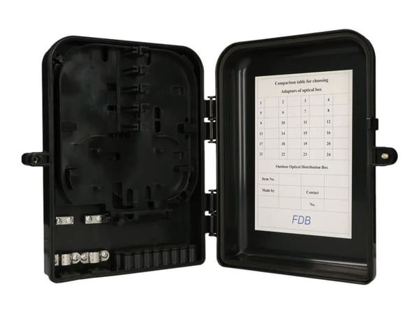 Extralink ELIZA v2 - Fiberoptisk fordelingsboks - 16 core - stangmonterbar, veggmonterbar - svart