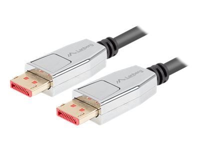 Lanberg Premium - DisplayPort-kabel - DisplayPort (hann) til DisplayPort (hann) - DisplayPort 1.4 - 1.8 m - 8K 60Hz støtte, 5K 120Hz støtte, 4K 240...