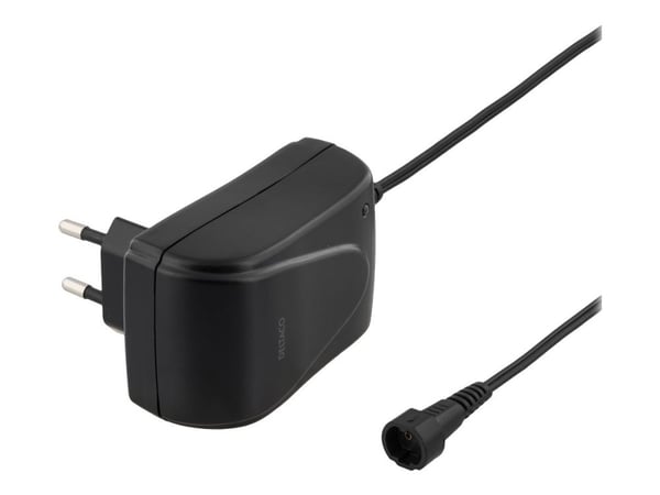 DELTACO PSR-15B - Strømadapter - AC 110-240 V - 18 watt - svart