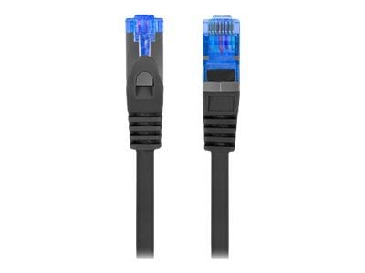 Lanberg - Koblingskabel - RJ-45 (hann) til RJ-45 (hann) - 6 mm - S/FTP - CAT 6a - halogenfri, formstøpt, uten hindringer, flertrådet - svart, RAL 9004
