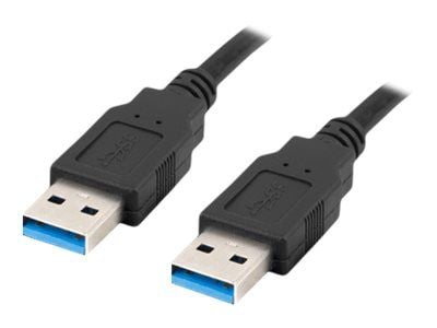 Lanberg - USB-kabel - USB-type A (hann) til USB-type A (hann) - USB 3.0 - 50 cm - svart