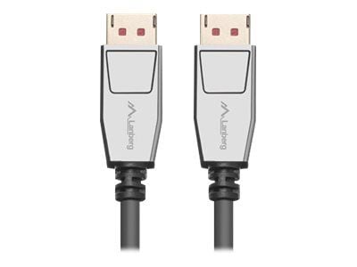 Lanberg Premium - DisplayPort-kabel - DisplayPort (hann) til DisplayPort (hann) - DisplayPort 1.4 - 1.8 m - 8K 60Hz støtte, 5K 120Hz støtte, 4K 240...