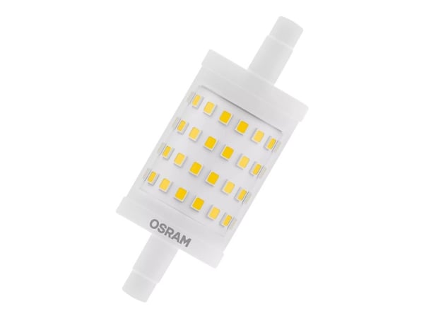 OSRAM LED LINE - LED-lyspære - form: korn - klar finish - R7s - 9.5 W (ekvivalent 75 W) - klasse E - varmt hvitt lys - 2700 K