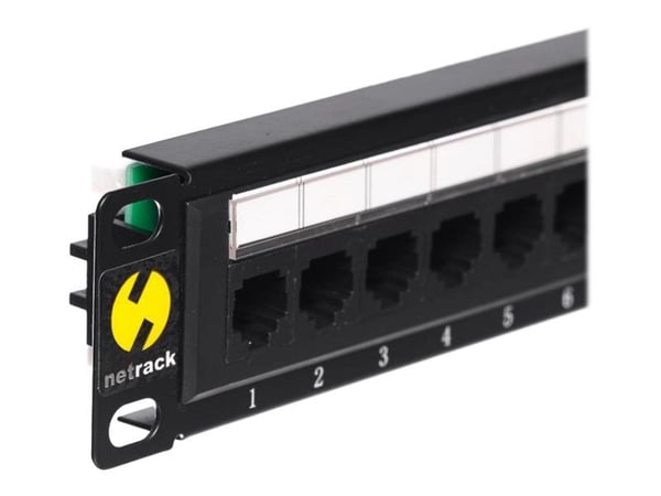 Netrack - Koblingspanel - rackmonterbar - CAT 5e - UTP - RJ-45 X 12 - 10"