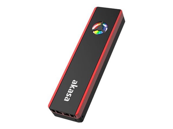 Akasa AK-ENU3M2-06, SSD-kotelo, M.2, PCI Express, Serial ATA III, 10 Gbit/s, USB-liitettävyys, Musta