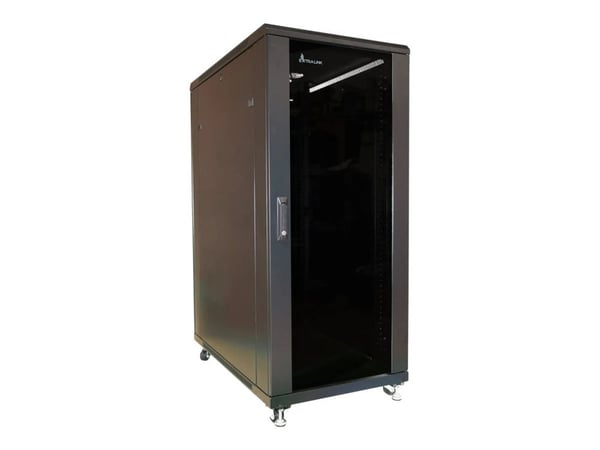 Extralink - Rack skap - står på gulv - svart - 27U - 19"