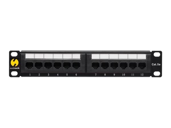 Netrack - Koblingspanel - rackmonterbar - CAT 5e - UTP - RJ-45 X 12 - 10"