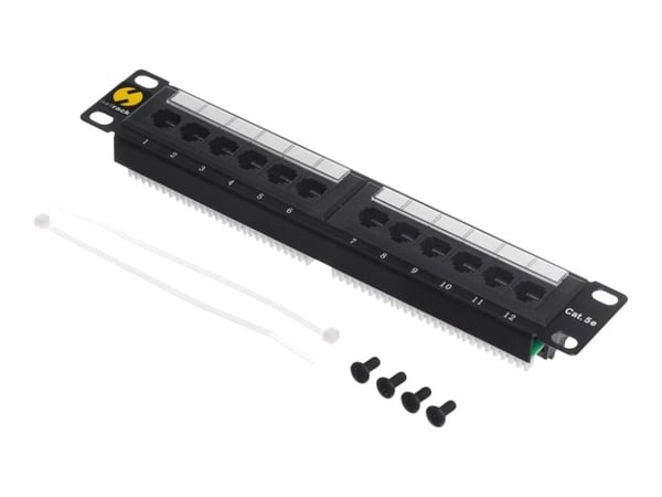 Netrack - Koblingspanel - rackmonterbar - CAT 5e - UTP - RJ-45 X 12 - 10"