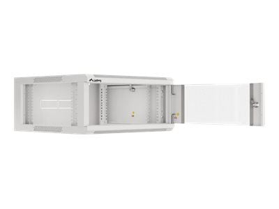 Lanberg WFFA Series - Rack skap - veggmonterbar - RAL 7035, grå - 4U - 19"
