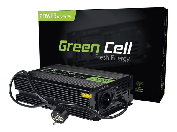 Green Cell - DC til AC inverter - 12 V - 300 Watt - sortering