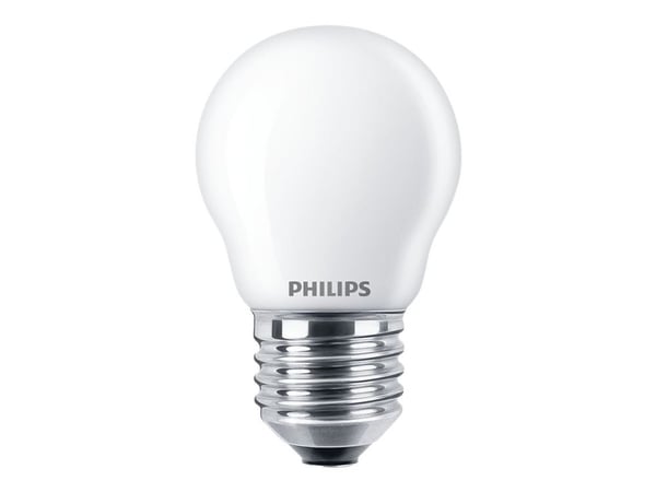 Philips LED Classic - LED-lyspære - form: P45 - E27 - 4.3 W (ekvivalent 40 W) - klasse F - varmt hvitt lys - 2700 K