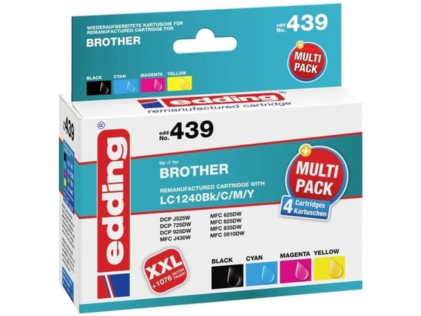 Edding EDD-439, 16 ml, 8 ml, 4 kpl, Monipakkaus