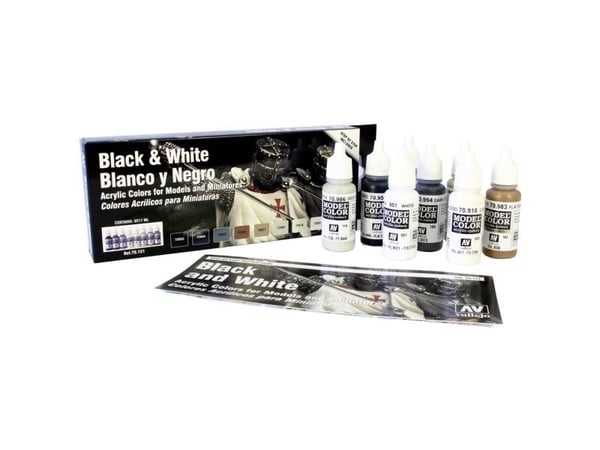 Vallejo 70.151, 17 ml, Beige, Svart, Grå, Elfenben, Tan (gul-brun), Hvit, Matte, Flaske