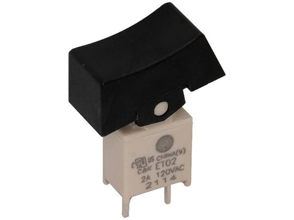C &amp; K Switches ET02J1CQE2 Vippekontakt 120 V/AC, 28 V/DC 2,00 A 1 x On/Off 1 stk Tray