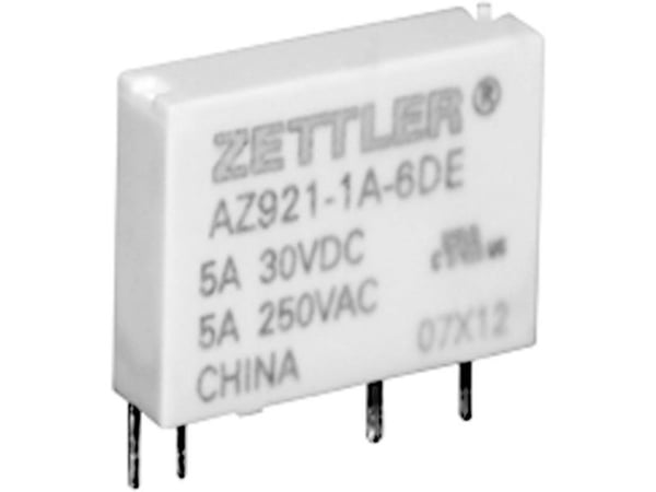 Zettler Electronics AZ921-1A-12DEF printrelé 12 V/DC 5 A 1 x slutekontakt