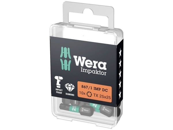 WERA WERK Bits TX20 25mm 867/1 IMP DC Impactor slagbit