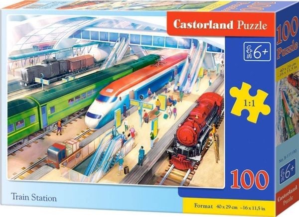 Castorland Puzzle 100 togstasjon CASTOR