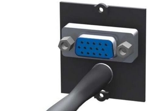 Bachmann Custom module - Modulær facilitet plade snape-in - HD-15, 3,5 mm stereo mini jack - sort