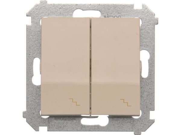 Kontakt-Simon DW6/2.01/41, Muovi, Valkoinen, IP20, IP44, 250 V, 10 A, 75 mm